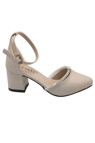 Celira Pantofi cu toc de 5 cm grosime pentru femei bej