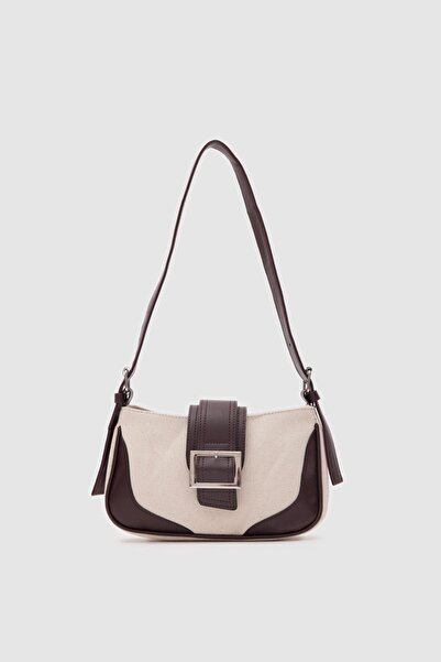 Tandi Bags Rita Kanvas Acı Kahve Baget Çanta