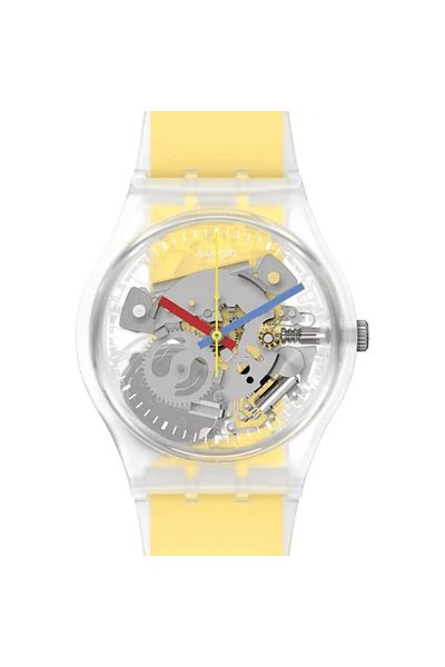 Swatch Unisex Analogue Quartz Movement Watch with Polymer 34mm Case and Silicone Bracelet