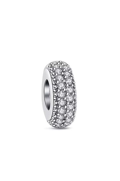 delis Pandantiv/talisman Din Argint 925, Jw1187, Model Elegant Cu Pietre Albe, Placat Cu Rodiu