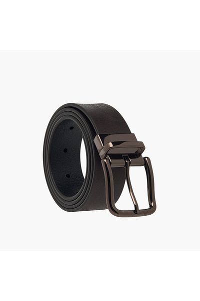 FAV Textured Leather Belt with Pin Buckle Closure