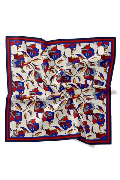 Levidor Leaf Floral Pattern Lightweight Cotton Cotton Scarf