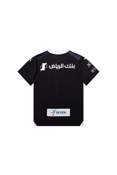 Puma قميص كرة قدم للأطفال من فريق الهلال السعودي، مقاس 23/24، نسخة طبق الأصل - أسود