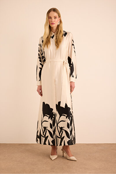 Aker Desenli Gömlek Elbise