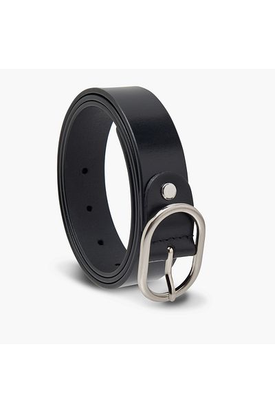 FAV Textured Leather Belt with Pin Buckle Closure