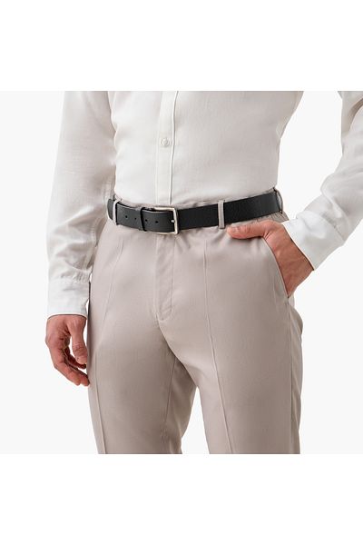FAV Textured Leather Belt with Pin Buckle Closure