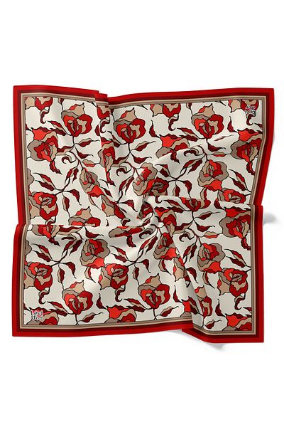Levidor Leaf Floral Pattern Lightweight Cotton Cotton Scarf