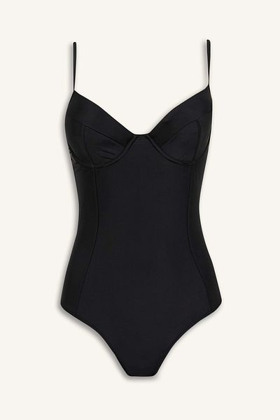 DeFacto Regular Fit Thin Strap Swimsuit-Fall in Love E4795Ax25Sm