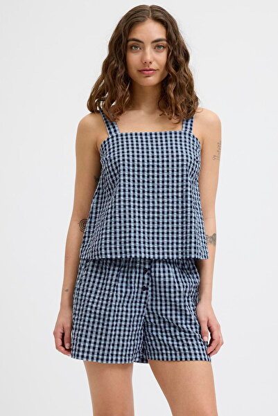 Jack & Jones Γυναικεία Μπλούζα με Χοντρό Λουράκι με καρό σχέδιο - Petra