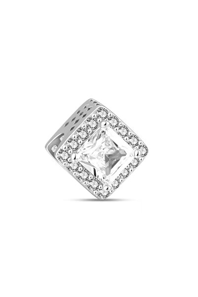 delis 925 Silver Pendant/Talisman, Jw1162, Diamond Pattern, Rhodium Plated