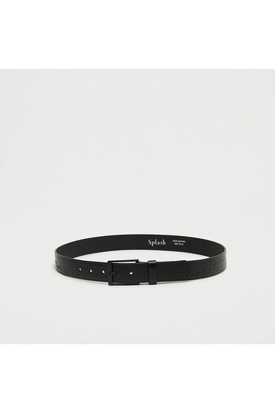 FAV Textured Leather Belt with Pin Buckle Closure