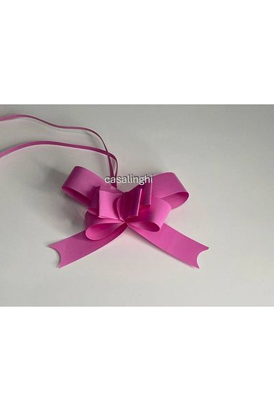 bisaccia 10Pcs 20mm (2 cm) Pink Color Pull Bow Ornament Pink Gift Gift Package Ornament