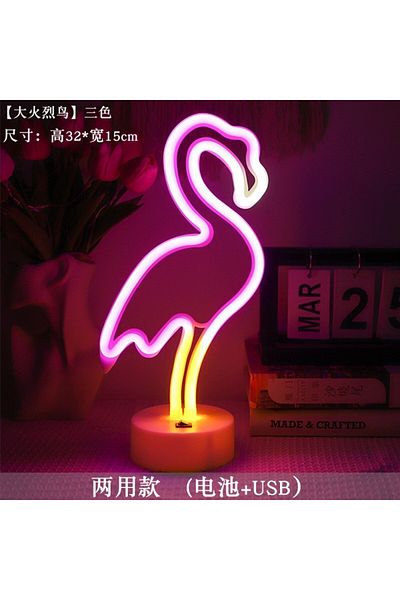 Choice Flamingo colorful Neon Sign USB LED Decoration Unicorn Flamingo Lamp Moon Rainbow For Home Kid Room
