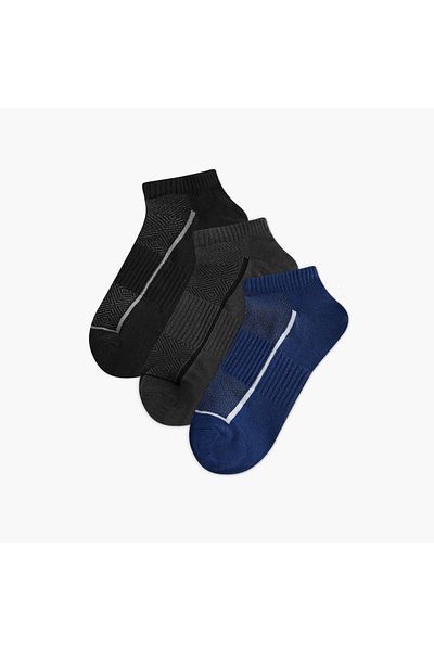 FAV Set of 3 - Textured Non Terry Ankle Length Socks
