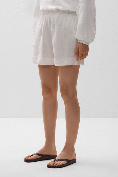 Oysho 100% linen Bermuda shorts