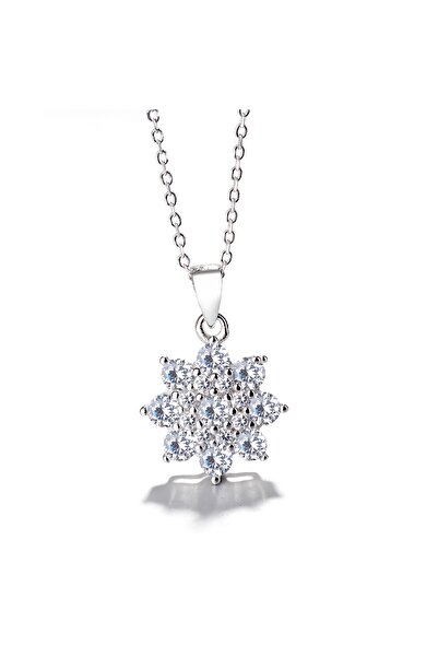 delis Pandantiv argint 925, JW1306, model floare, placat cu rodiu