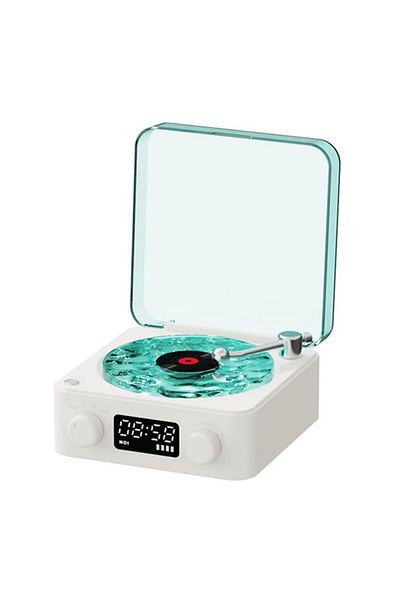 MACVI Macvi® Retro Bluetooth Speaker with Ambient Lights and Nature Sounds, 5W, 1500mAh, White