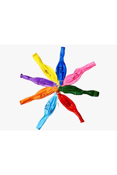 Tio Set Of 100 Multicolored Latex Balloons With Animals, Punch Ball