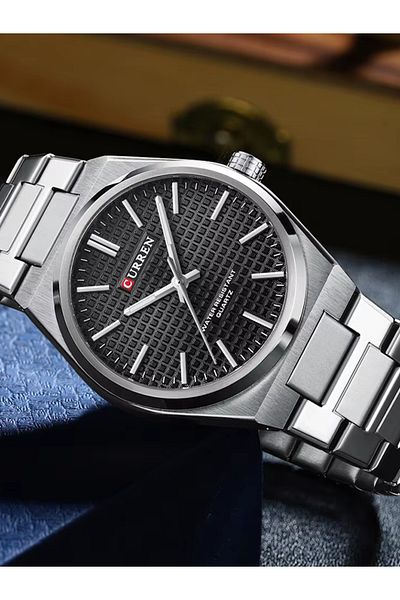 Curren 8439 Original Brand Stainless Steel Band Wrist Watch For Men