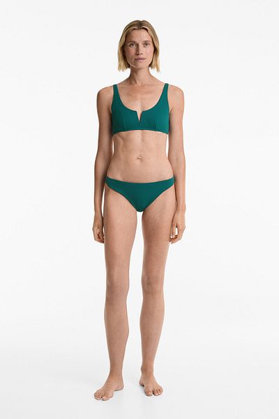 Oysho Piqué halter bikini top
