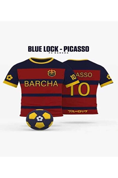 Minga London Blue Lock Barcha Picasso 10 Number Forma Unisex T-shirt -Minga L...
