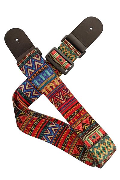 LongMoon Rj200-C4 Guitar Strap Deluxe Teal Guitar Strap with Leather Head 2 Layers
