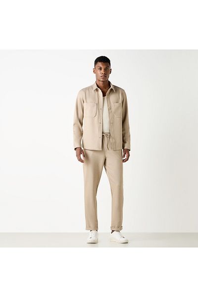 FAV Textured Shacket with Chest Pocket