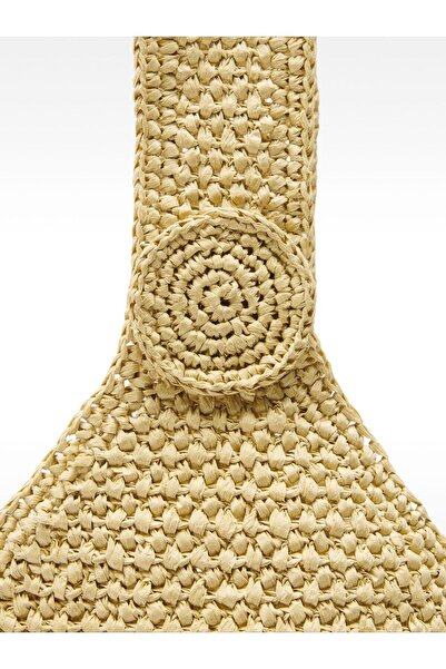 PARFOIS Hasır Görünümlü Yan Detaylı Omuz Çantası