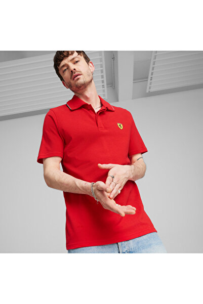 Puma Mens Scuderia Ferrari Motorsport Race Polo Shirt - Red