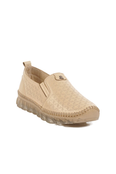 Venüs Beige Genuine Leather Women's Casual Shoes 25401002Y Z