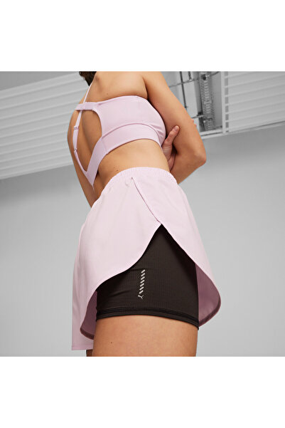 Puma Womens Run Favourite Woven 2-in-1 Running Shorts - Pink