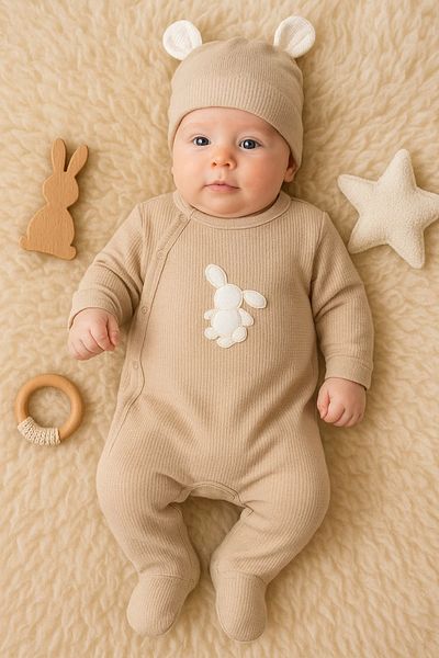 Babydonat Waffle Rabbit Men's Jumpsuit 100% Cotton