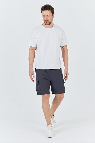 macharel jeans Men's Elastic Waist Parachute Shorts with Side Pocket Flaps