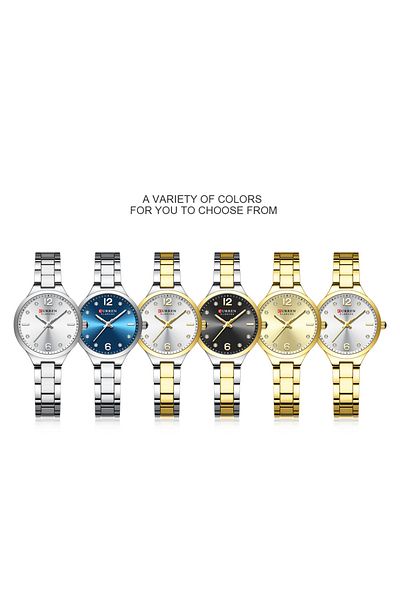 Curren 9105 Chic Elegant Lady's Quartz Watch Steel Strap Life Waterproof Simple Style Casual Women W