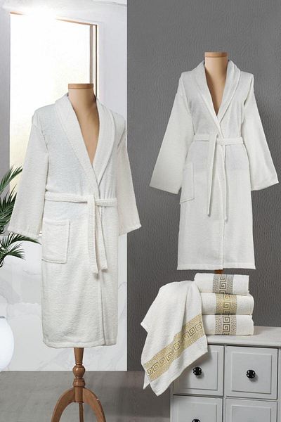 Stylish Home SET HALATE PENTRU 2 PERSOANE GREEK - 10pcs -BEIGE/YELLOW