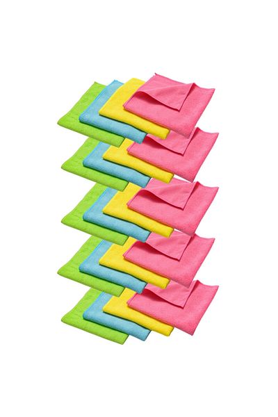 Terry Set of 20 microfiber cloths, Terry, 40X40 cm, 190g/m2, high absorption capacity, various colors