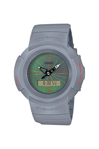 Casio Analog Plus Digital Round Watch AW-500MNT-8ADR - 55 mm - Grey