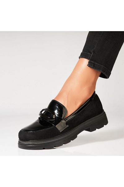 Joana Women's casual shoes in black patent leather Ruway2