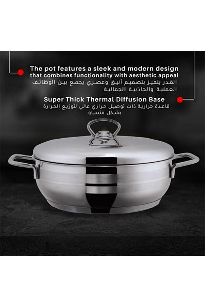 Cady One 9 Piece Non-stick Stainless Steel Cookware Set, Made In Turkey 109-09-ba1900