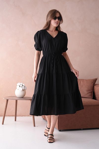 Park Karon Black Short Sleeve Summer Dress