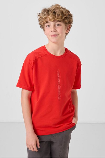 TOMMY LIFE Fiesta Cotton Soft Textured Oversize Printed Boy's T-Shirt - 11301