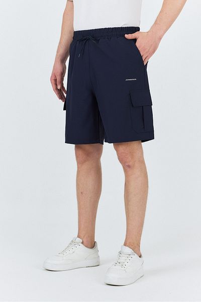 macharel jeans Men's Elastic Waist Parachute Shorts with Side Pocket Flaps