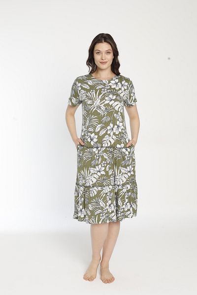 ROMEO LİFE Rochie elegantă cu model, cu nasturi, din bumbac modal, 7702