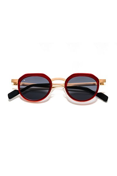 EYE OF HORUS Eoh4008 C2 Red/Yellow Metal Unisex Sunglasses