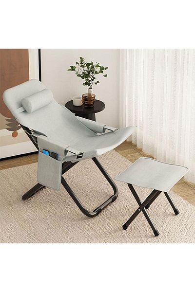 COOYA Lazy Sofa Chair,3-Speed Adjustable,Balcony Bedroom Reclining Computer Chair,for Camping,Beach