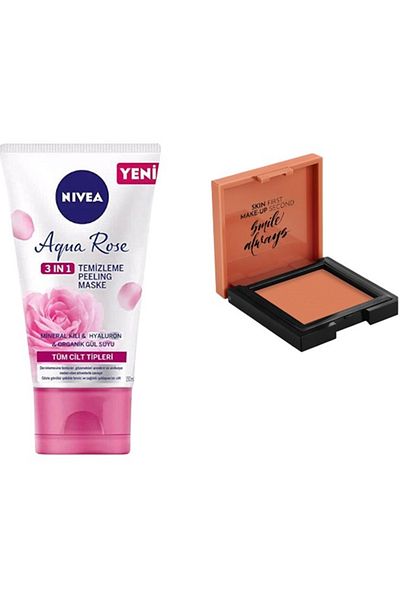Pastel Cream Blush - Cream Blush 44 Blossom+ Nivea-Aqua Rose Peeling Mask 3 in 1 Cleanser 150 ml