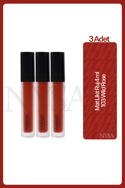 Farmasi Mat Likit Ruj 4 ml. Wild Rose 103 - 3 Adet