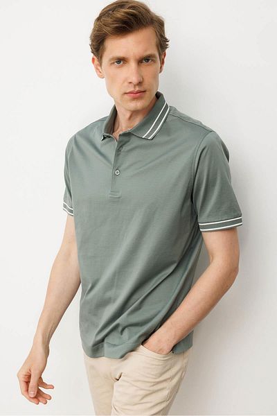 Desen Triko Ανδρικό μπλουζάκι με γιακά πόλο Mercerized A.Green