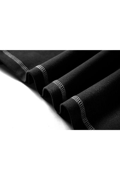 Touz Moda Gothic Spider Web Printed Backstitch Black Crop
