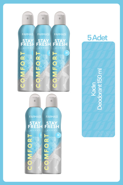 Farmasi Stay Fresh Comfort Deodorant Kadın 150 ml - 5 Adet